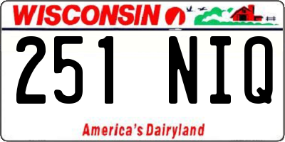 WI license plate 251NIQ