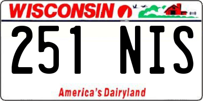 WI license plate 251NIS