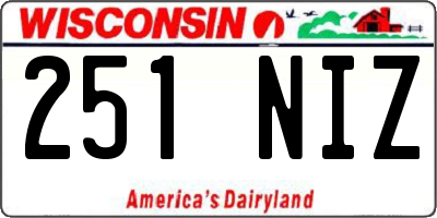 WI license plate 251NIZ