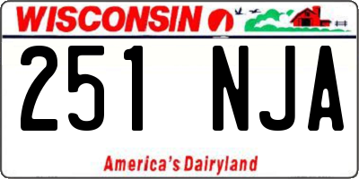 WI license plate 251NJA