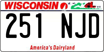 WI license plate 251NJD