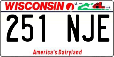 WI license plate 251NJE