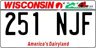 WI license plate 251NJF