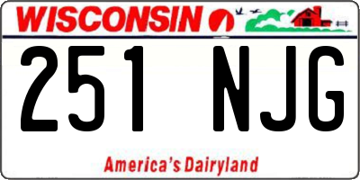 WI license plate 251NJG