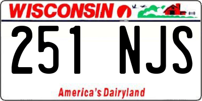 WI license plate 251NJS