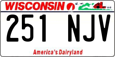 WI license plate 251NJV