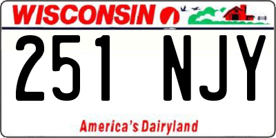 WI license plate 251NJY