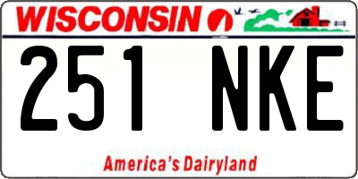 WI license plate 251NKE