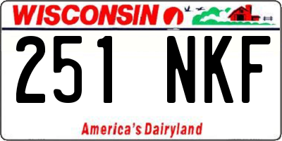 WI license plate 251NKF
