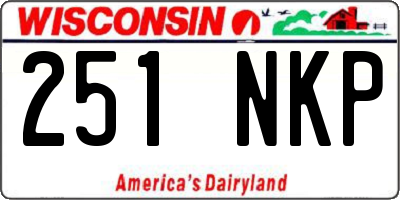 WI license plate 251NKP