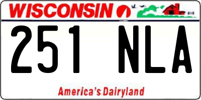 WI license plate 251NLA