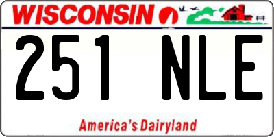 WI license plate 251NLE
