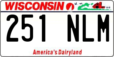 WI license plate 251NLM