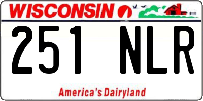 WI license plate 251NLR