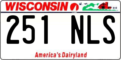 WI license plate 251NLS