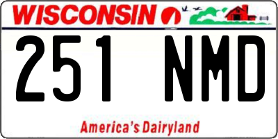 WI license plate 251NMD
