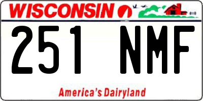 WI license plate 251NMF