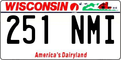 WI license plate 251NMI