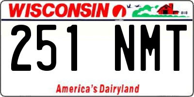 WI license plate 251NMT