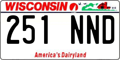 WI license plate 251NND
