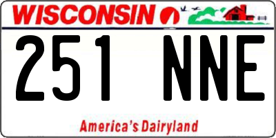 WI license plate 251NNE