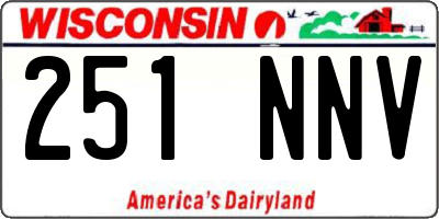 WI license plate 251NNV