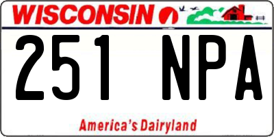 WI license plate 251NPA