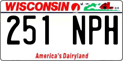 WI license plate 251NPH