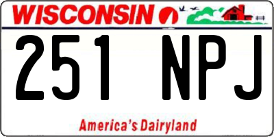 WI license plate 251NPJ