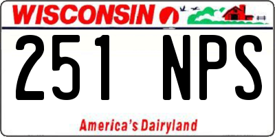 WI license plate 251NPS
