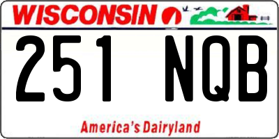 WI license plate 251NQB