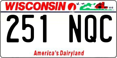 WI license plate 251NQC