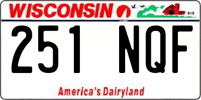 WI license plate 251NQF