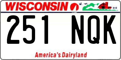 WI license plate 251NQK