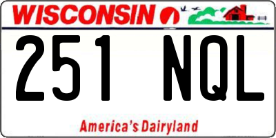 WI license plate 251NQL