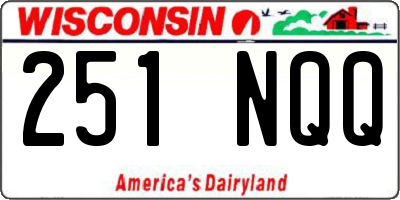 WI license plate 251NQQ