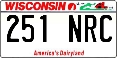 WI license plate 251NRC