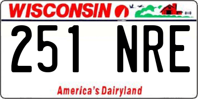 WI license plate 251NRE