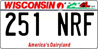 WI license plate 251NRF