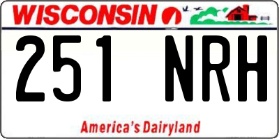 WI license plate 251NRH