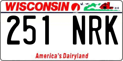 WI license plate 251NRK