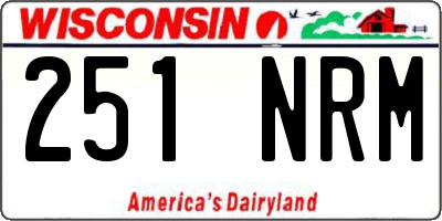 WI license plate 251NRM