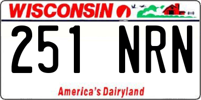 WI license plate 251NRN