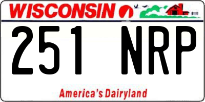 WI license plate 251NRP