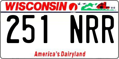 WI license plate 251NRR