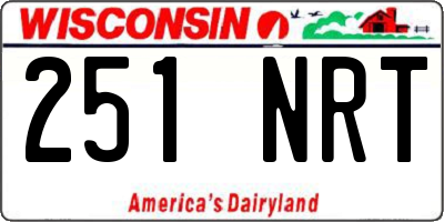 WI license plate 251NRT