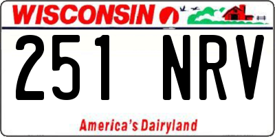 WI license plate 251NRV
