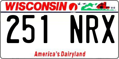 WI license plate 251NRX