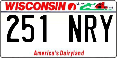 WI license plate 251NRY