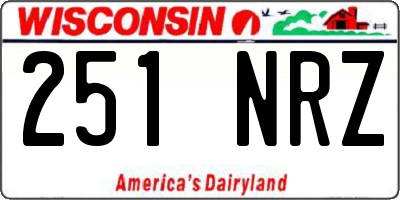 WI license plate 251NRZ